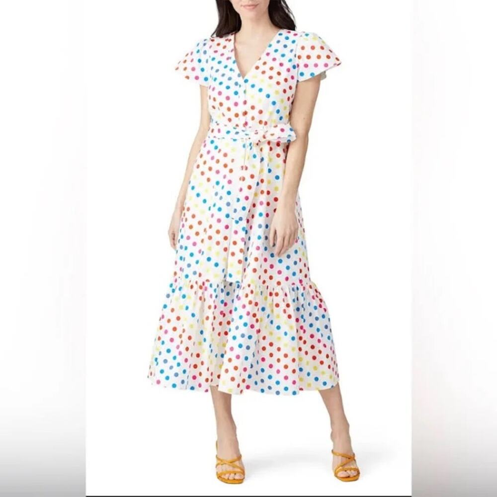 Color Me Courtney Women’s Dipping Dot Minnie Dress Polka Dots Sz 4